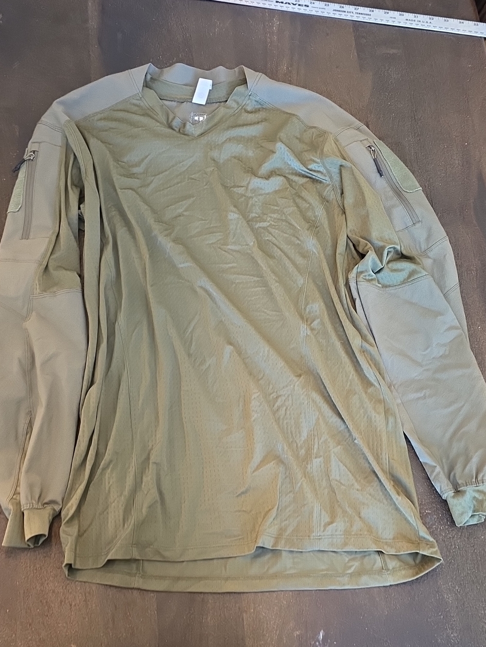 Olive Born Primitive Comat Tactical Long Sleeve Crew Neck Shirt - Men's